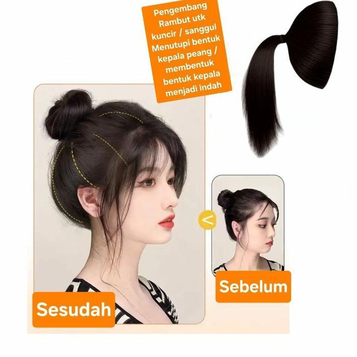 PEMBENTUK KEPALA PENGEMBANG VOLUME RAMBUT BELAKANG SANGGUL KUNCIR