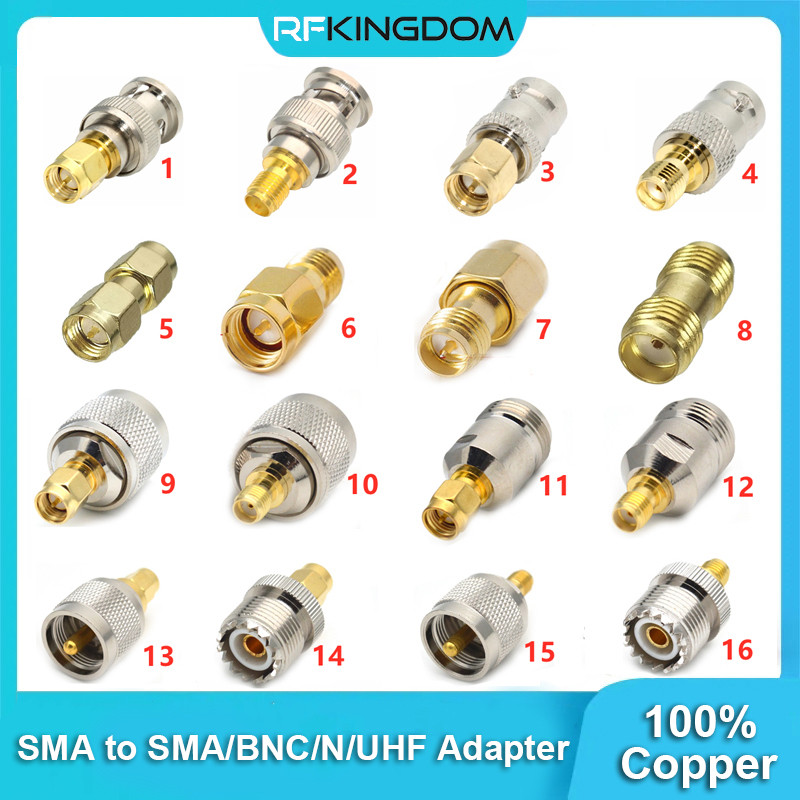 Rf Connector Sma To Sma Bnc Uhf N Male Female Adapter Rp Sma To Pl259 So239 Straight Copper Brass