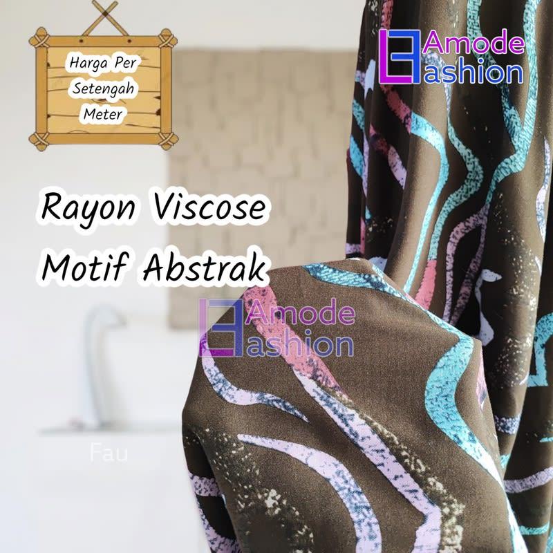 Kain Rayon Viscose Motif Abstrak