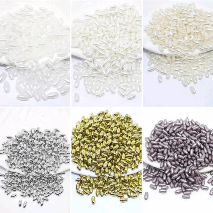 PAYET MUTIARA BEADS PADI / MUTIARA PADI UNTUK KERAJINAN (100 GRAM)