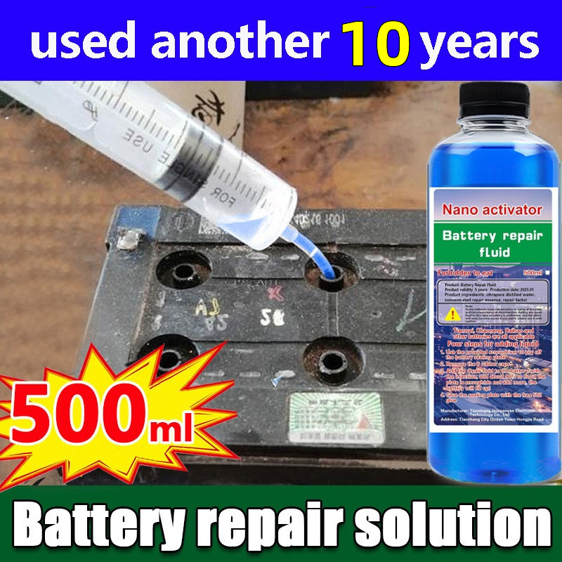 500ml Cairan Perbaikan Aki For Motor Dan Mobil Battery Repair Solution Cairan Elektrolit Aki