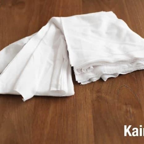 IFY (IMPORT) KAIN BAL PERCA MAJUN KAOS POTONGAN PUTIH 1KG 1 KG TERMURAH TERLARIS