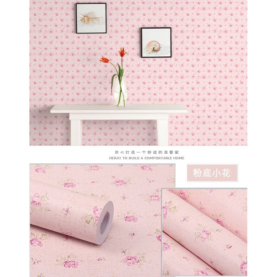 Wallpaper Dinding Shabby Pink Dasar Pink