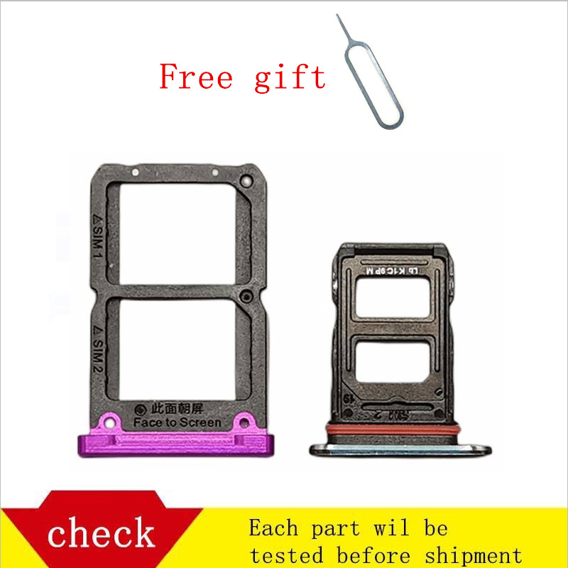 SIM Card Tray Holder Slot Adapter and Micro SD Card Tray Holder, Free Eject Pin Key, for OPPO R17