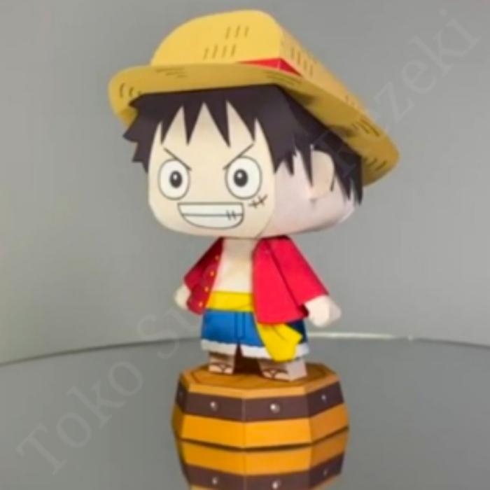 Figure One Piece Luffy Paper Craft Nendoroid Papercraft Chibi Cute
