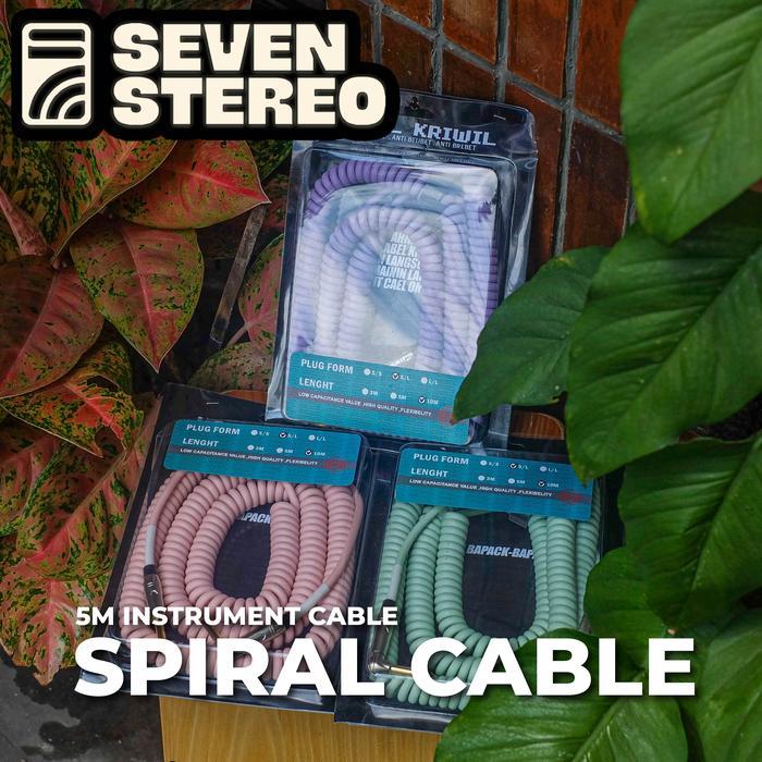 KABEL KRIWIL INSTRUMENT CABLE - SPIRAL - COILED CABLE - KABEL JACK GITAR