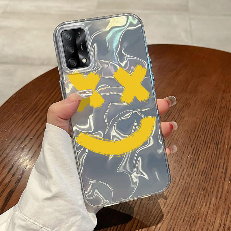 Casing Hp OPPO A74 A95 F19 F19s Case Casing Pola m HP Kasing Kasus ponsel transparan mewah Silikon S