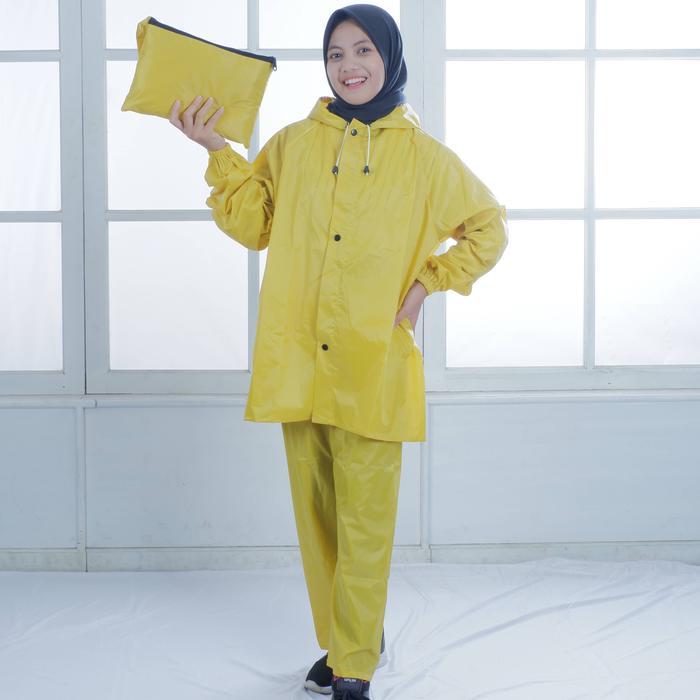 Promo Jas Hujan Setelan Baju Dan Celana Kualitas Terbaik Bahan Tebal Pvc Waterproof Original