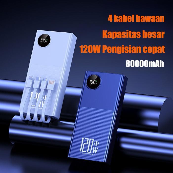 UGREEU POWERBANK FAST CHARGING PD 120W 80000MAH SMART DIGITAL 80000MAH 4IN1 TYPE-C KAPASITAS BESAR