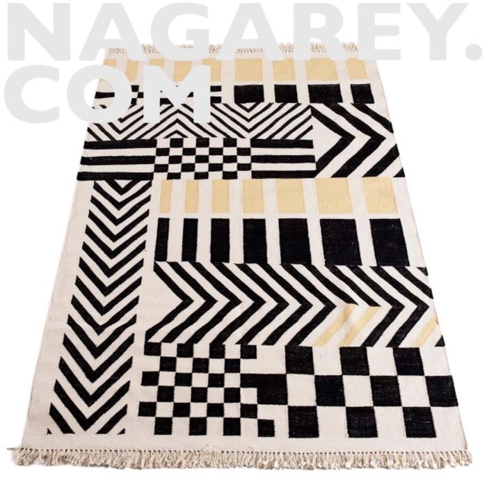 Monastir Karpet Rug Kilim Minimalis Nordic Maroko Ethnic