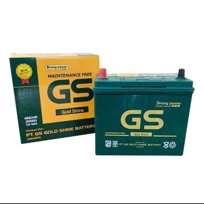 Aki Mobil Suzuki Apv Ns 60 46B24R Gs Gold Shine Aki Kering