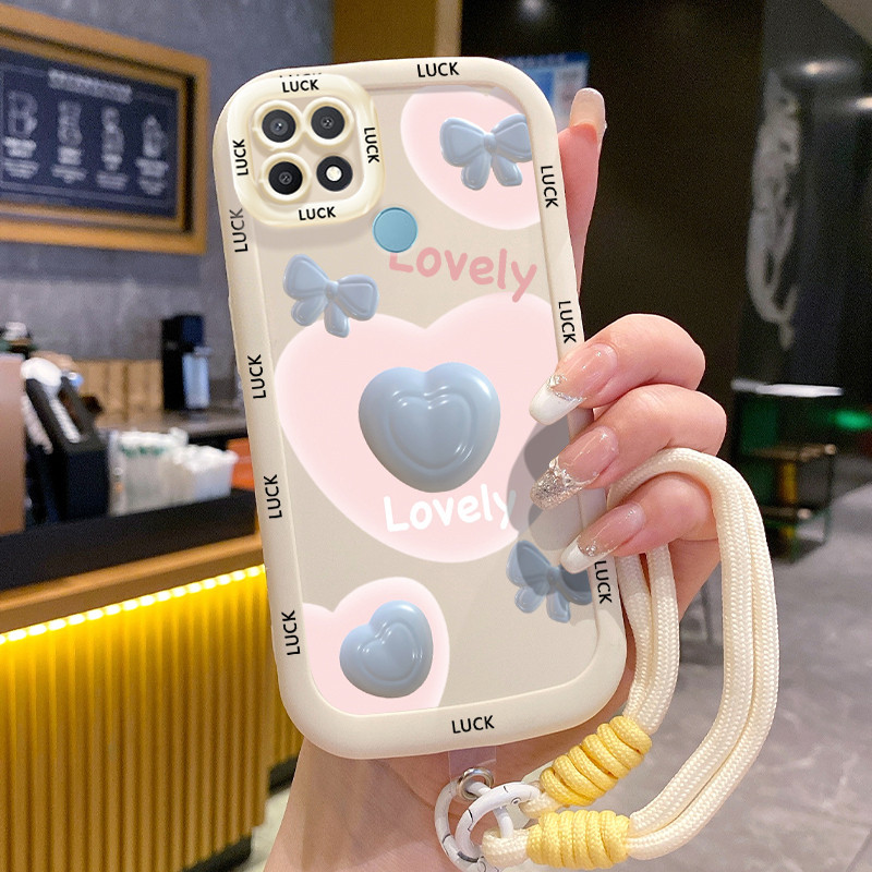 Casing Hp untuk OPPO A15 A15s A35 4G Case Casing Cinta pola Kesing HP Silikon Softcase dipersonalisa