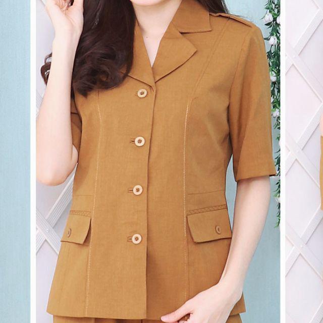 Seragam Blazer Wanita Asn,Pns Warna Pemda Muda 7006 Set Rok Pendek