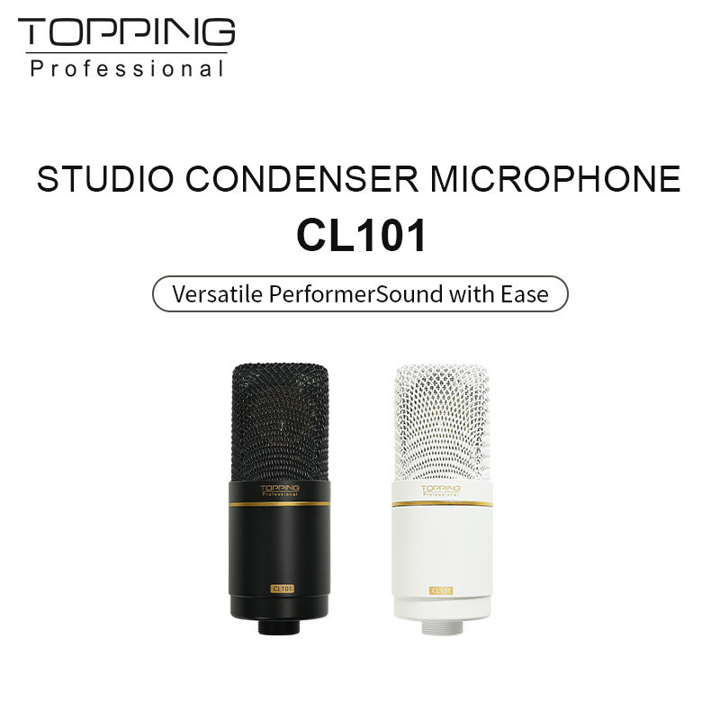 Topping Cl101 Studio Condenser Microphone - Cardioid Polar Pattern, Ultra-Low Noise, 34Mm