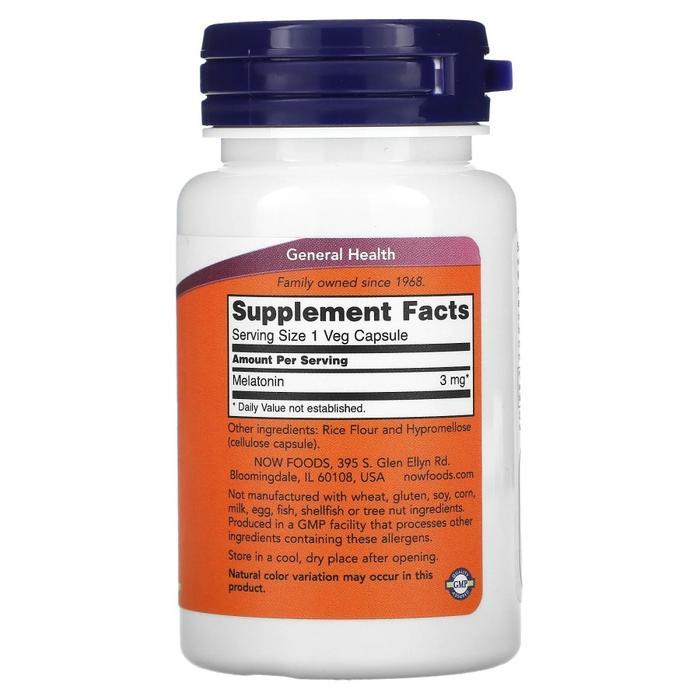 Now Melatonin 3 Mg 60 Capsules
