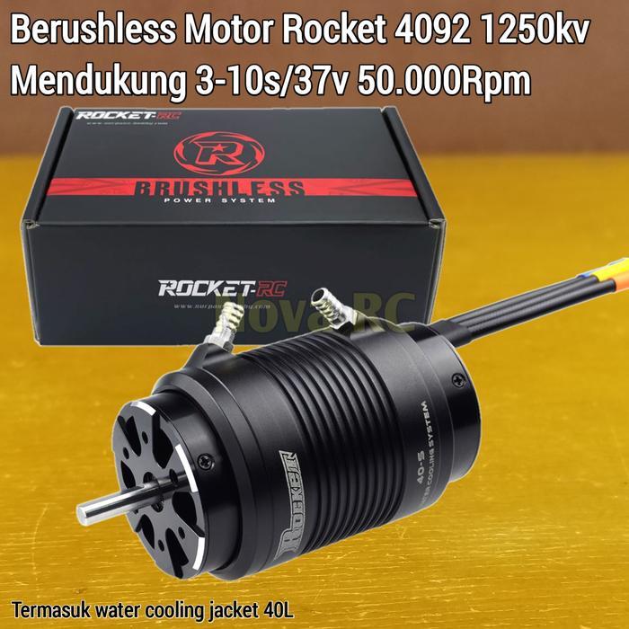 Brushless motor Rocket 4092 1250kv 37v 50.000rpm with water cooling
