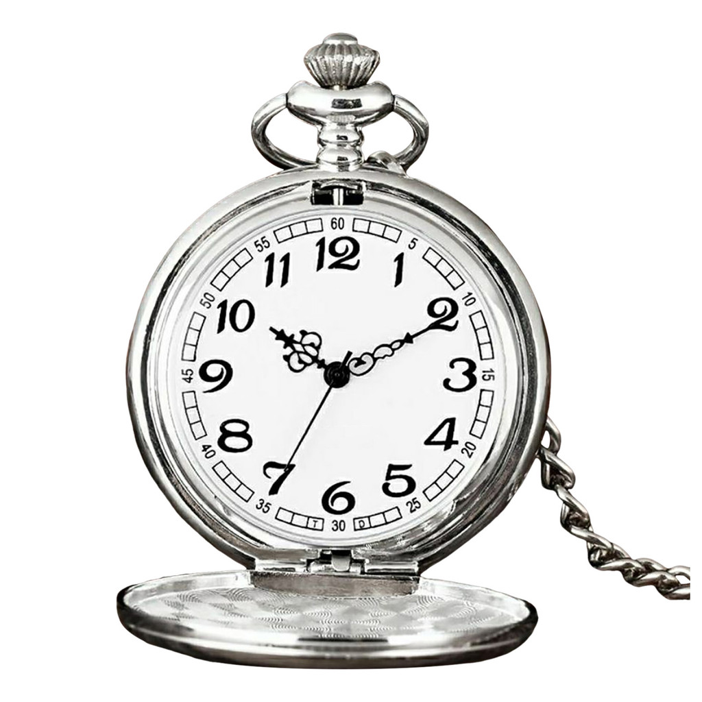 Sapphire Glass Men's Luxury Watch Vintage Pocket Watch Stainless Steel Quartz Pocket Watch With