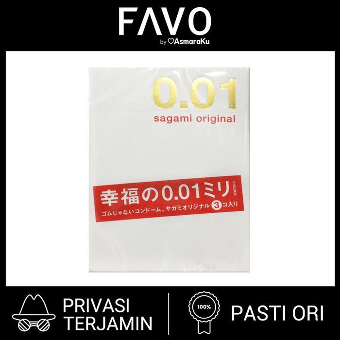 yuxf- Kondom Tipis Sagami Original 001 Isi 3 Pcs - Kondom Paling Tipis