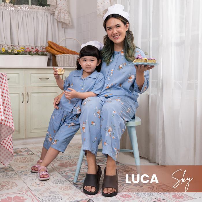 n16m- Oriana Homewear Mom & Kids Collection Daster Piyama Koleksi Ibu Dan Anak Baju Couple