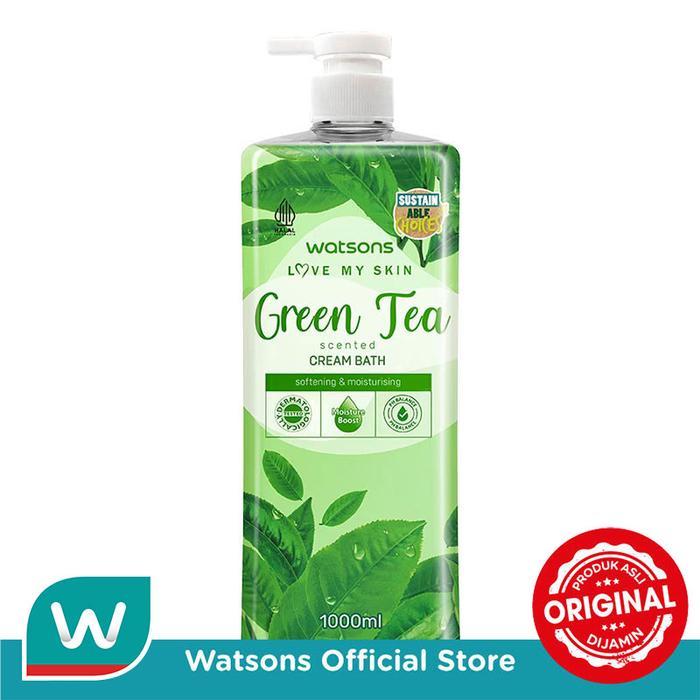qm4z- Watsons Green Tea Scented Cream Bath 1000Ml