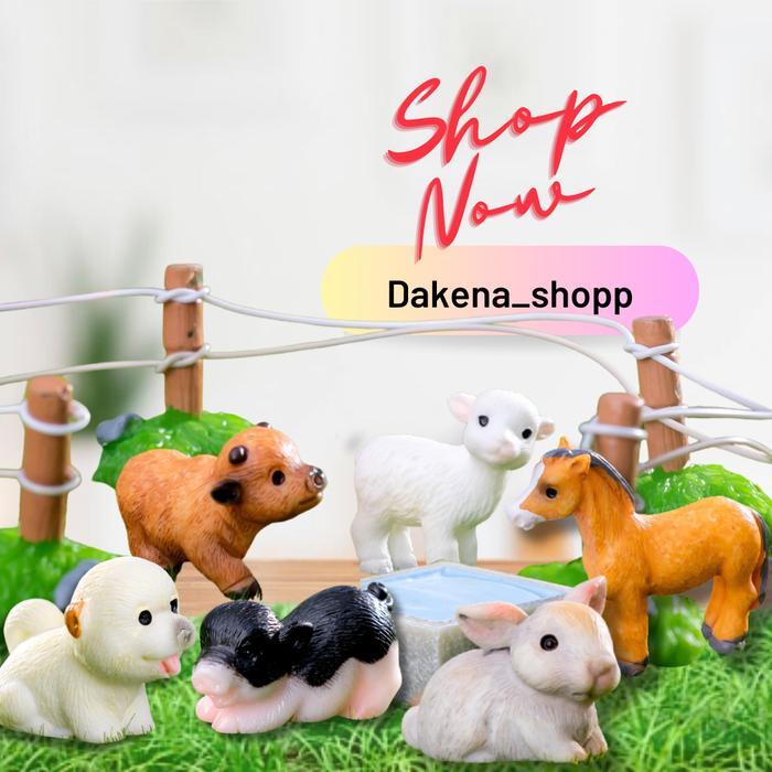 Ornamen Miniatur Hewan Kebun DAKENA - farm animal- Multi Motif