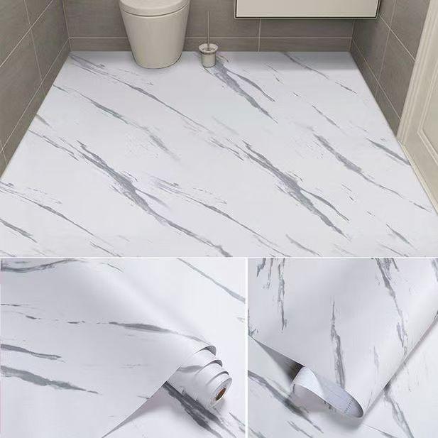 Aj' Lantai Pvc Stiker Perekat Diri Stiker Lantai Kamar Mandi Toilet Tahan Air Lantai Stiker Non-Slip