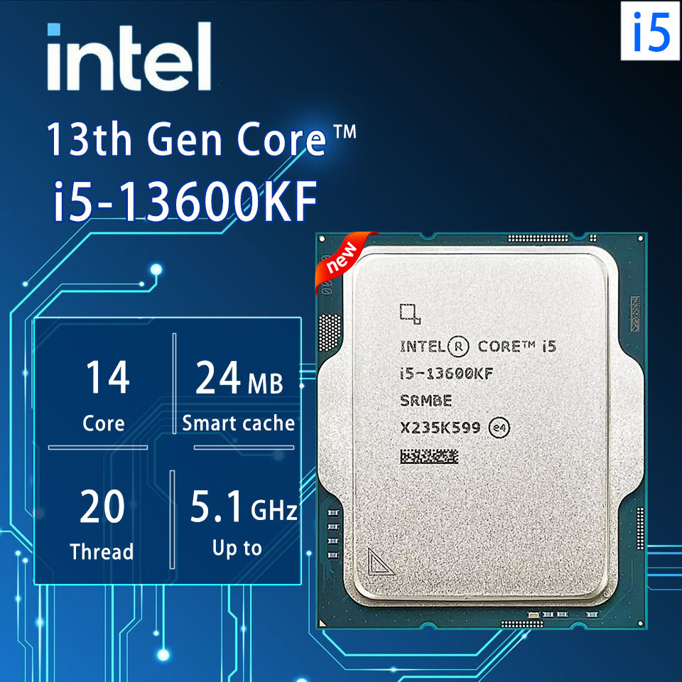 Intel Core i5 13600KF+ASUS TUF GAMING B660M-PLUS WIFI  LGA 1700 DDR5 Motherboard i3 i5 i7 i9 CPU Des