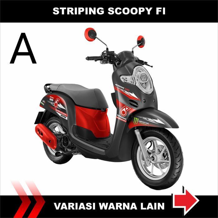 Sticker Striping Variasi Honda Scoopy Fi / Scoopy donat Petronas