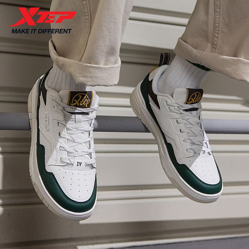 Xtep Daybreak SkateboardingShoes For Men 2024 Spring Comfortable Wear-Resistant SkateShoes