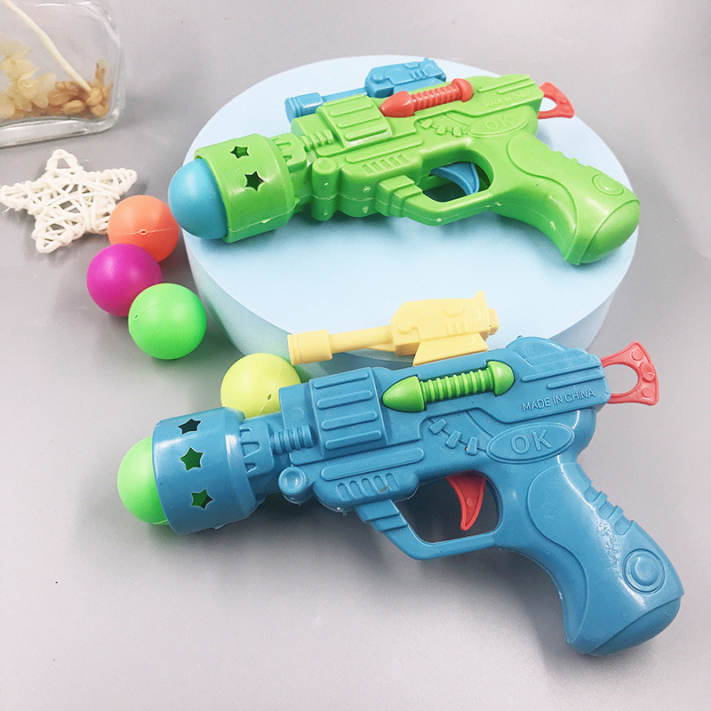 2Pcs Soft Ball Gun Pistol Classic Retro Toy Plastic Launcher Safe Fake Foam Gun For Adults Children