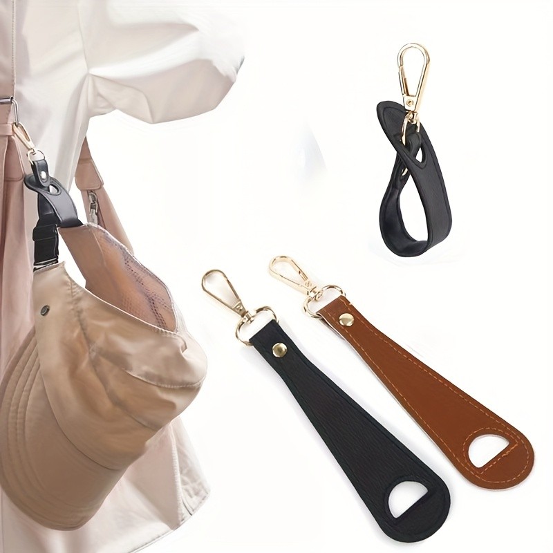 Travel Hat Clip - Made Of Durable Leather And Zinc Alloy, It Secures Hats To Backpacks And Luggage,