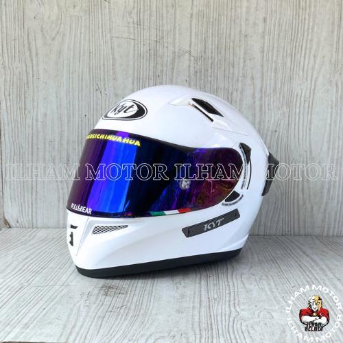 HELM KYT K2 RIDER SOLID WHITE PAKET GANTENG / HELM KYT FULL FACE K2 RIDER