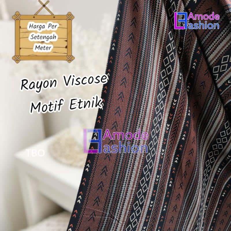 Kain Rayon Viscose Motif Etnik