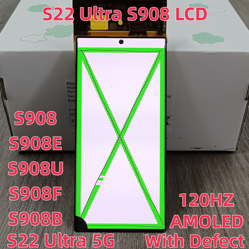 For Samsung AMOLED 6.8" S22 ULTRA LCD Display S908U S908B S908E S908F S908 Display Defective Touch