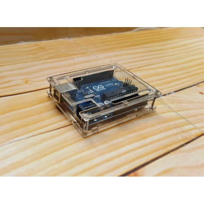 CASE ARDUINO UNO ACRYLIC TRANSPARENT BOX ( CASING ARDUINO )