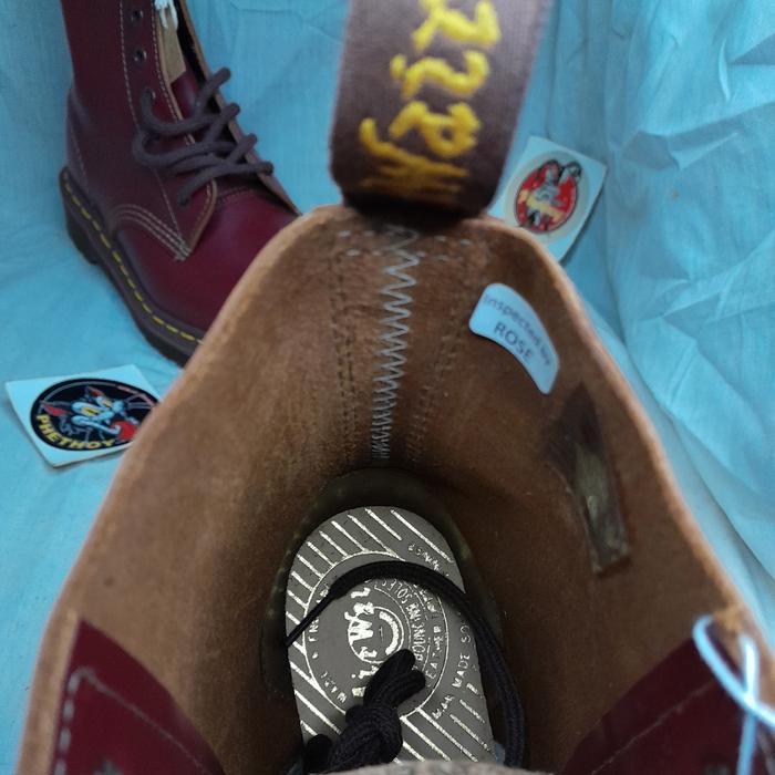 SEPATU BOOTS DR MARTENS 1460 VINTAGE OXBLOOD MODS CASUAL DOCMART