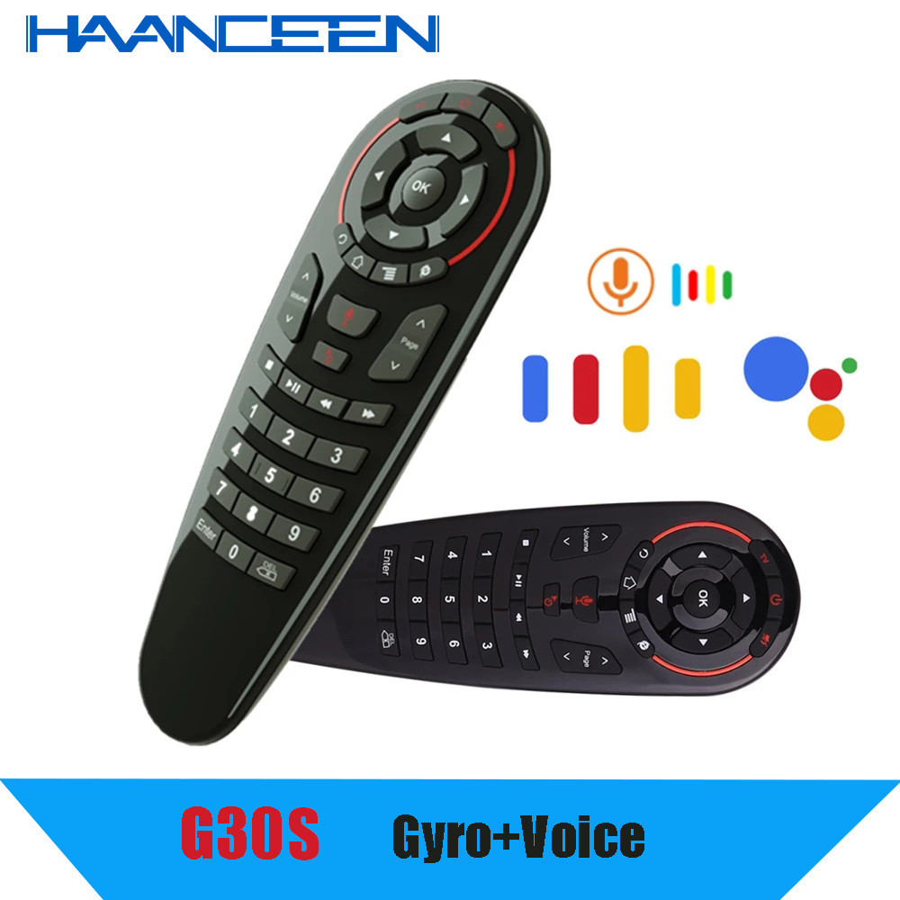 G30S 2.4G Gyroscope Wireless Air Mouse Universal Remote Control 33 Keys IR Learning Smart Voice Remo