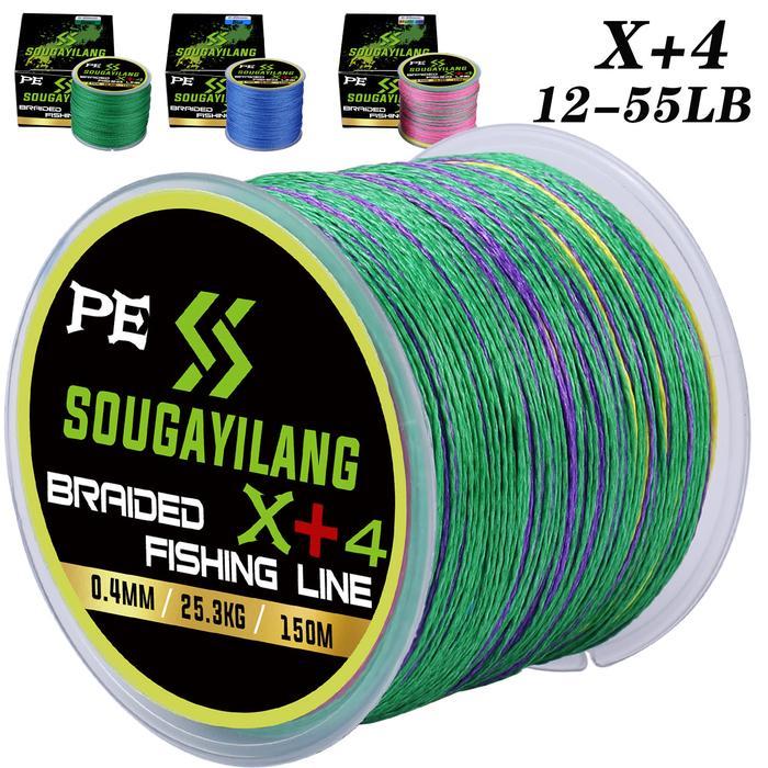 New Sougayilang 150M PE Senar pancing 0.1mm-0.4mm 5.6Kg-25.3Kg 12.3-55.8lb Kuat Lompat Senar Pancing