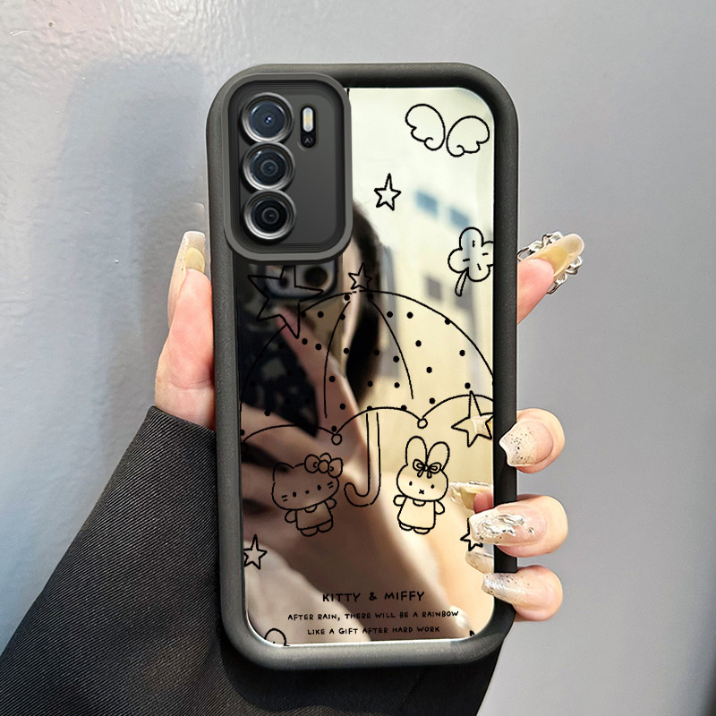 Casing Hp OPPO A16 OPPO A16s OPPO A54s Case HP Casing pola Lukisan kartun anime Kartun Kasing cermin