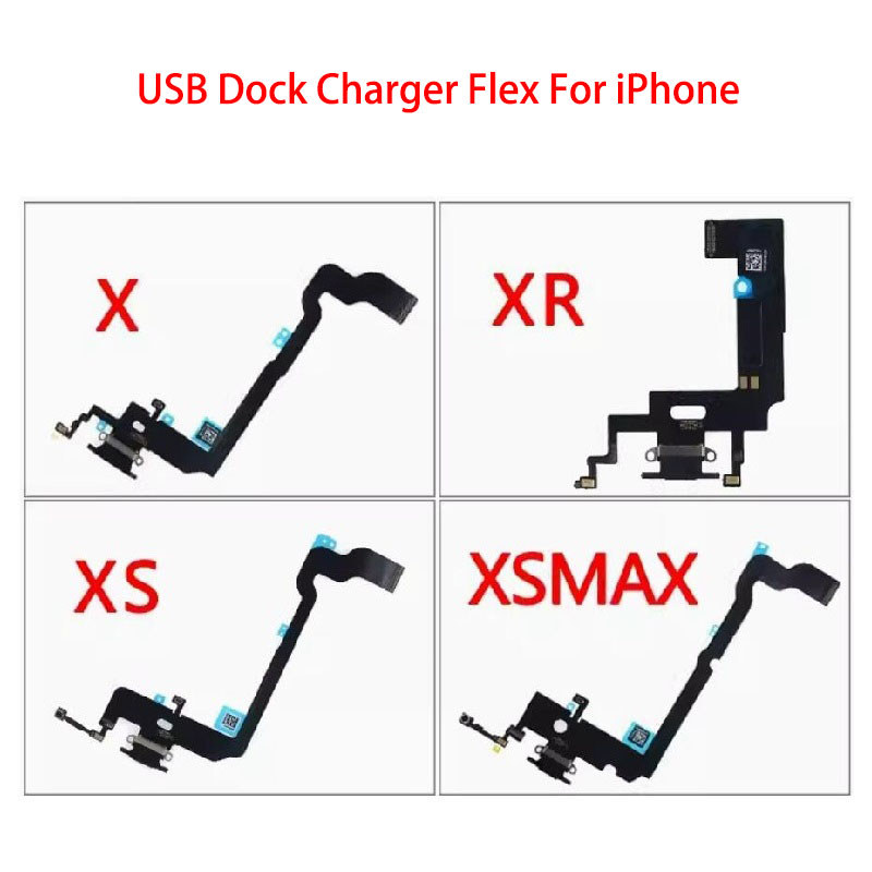 Charging Flex Cable For Iphone X Xr Xs Max Usb Dock Connector Charger Port Replacement Parts