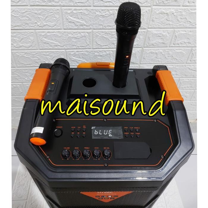 SPEAKER PORTABLE MEETING 12 INCH ADS TC12F ADS TC 12F FREE 2 MIC ORI