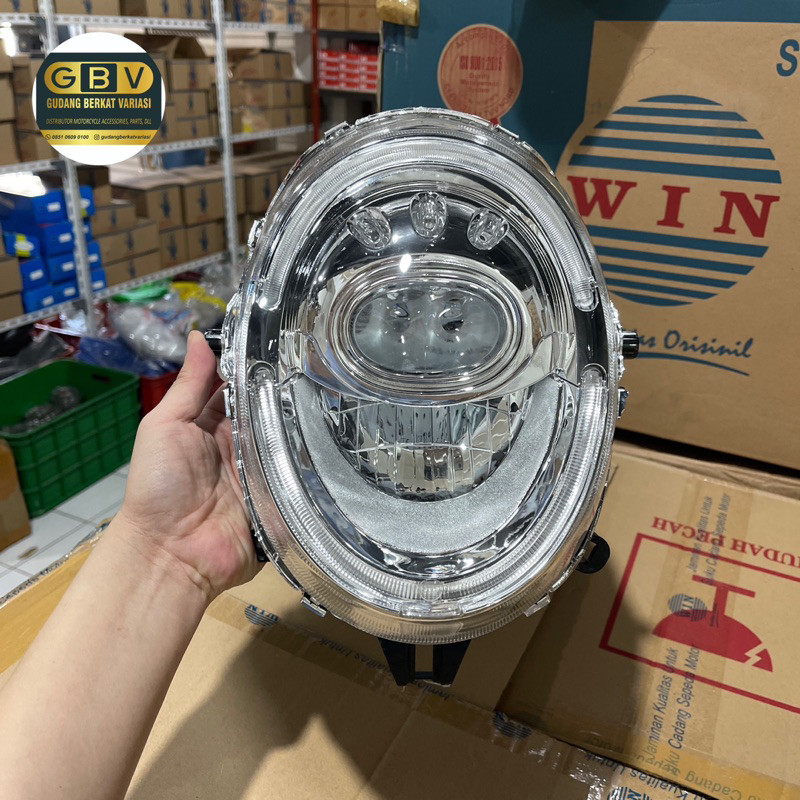 lampu depan honda scoopy fi 2017 assy narita - variasi anp