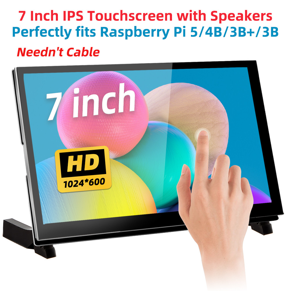Ipistbit 7 Inch Ips Lcd Tft Display Hdmi Touch Screen 1024X600 Resolution Capacitive Touch Screen