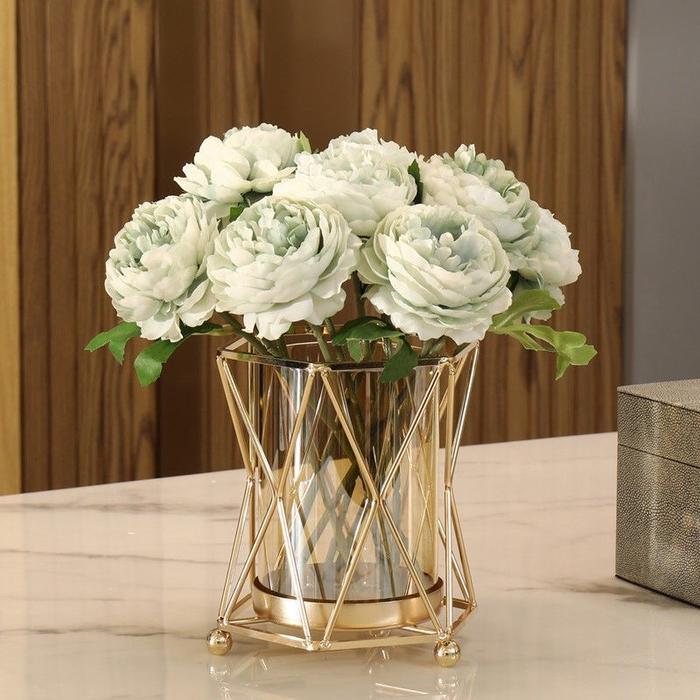 OPTIVIA vas bunga besar mewah tempat bunga dan hiasan meja hiasan ruang tamu hiasan meja tamu