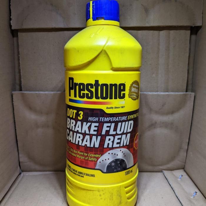 Minyak rem / oli rem untuk mobil merk Prestone netral dot 3 warna putih jernih 1L