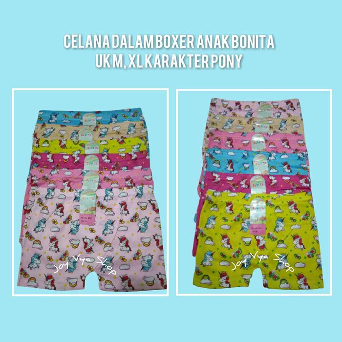 (NYAMAN) MMN CELANA DALAM BOXER ANAK PEREMPUAN KARAKTER BONITA BAHAN ADEM BAHAN LEMBUT BREATHABLE