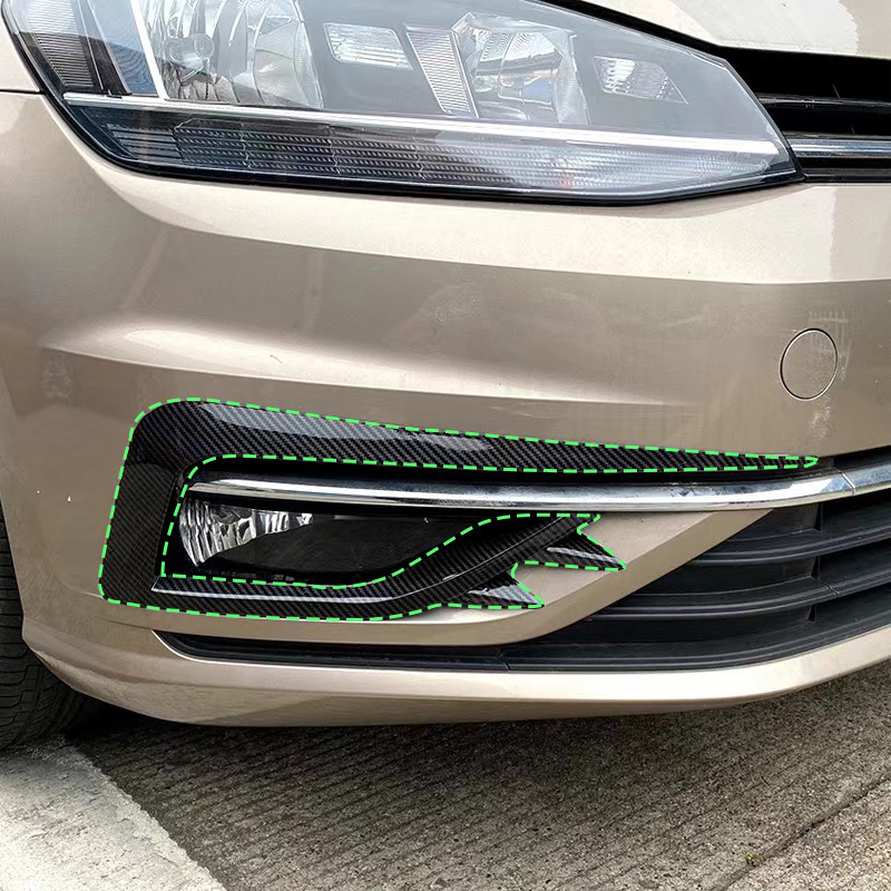 For VW Golf 7 MK7 Golf7 MK7.5 VII 2017-2019 Facelift Front Bumper Fog Light Grille Cover Trim Wind K