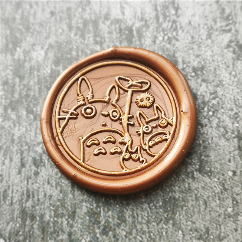 Totoro seal wax stamp movie sealing wax stamps Exquisite Paint Wax Stamp DIY Ancient Seal Retro Stam