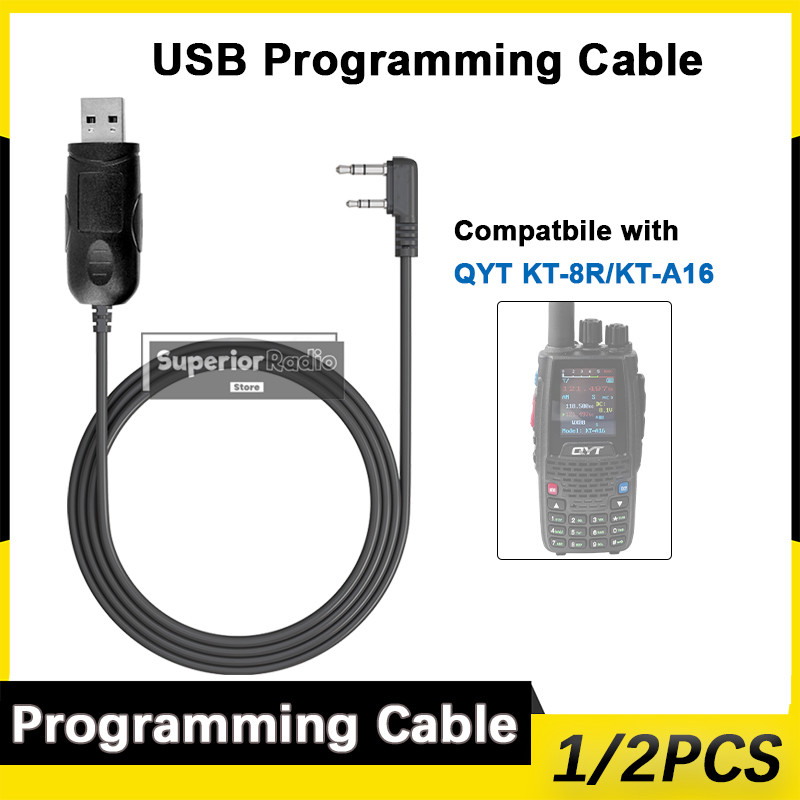 Walkie Talkie Usb Programming Cable K-Type Original Compatible With Qyt Kt-8R Kt-A16 Two Way Ham