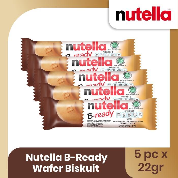 (ORIGINAL) HYA NUTELLA B-READY WAFER BISKUIT 22GR - 5PCS TERMURAH TERPOPULER